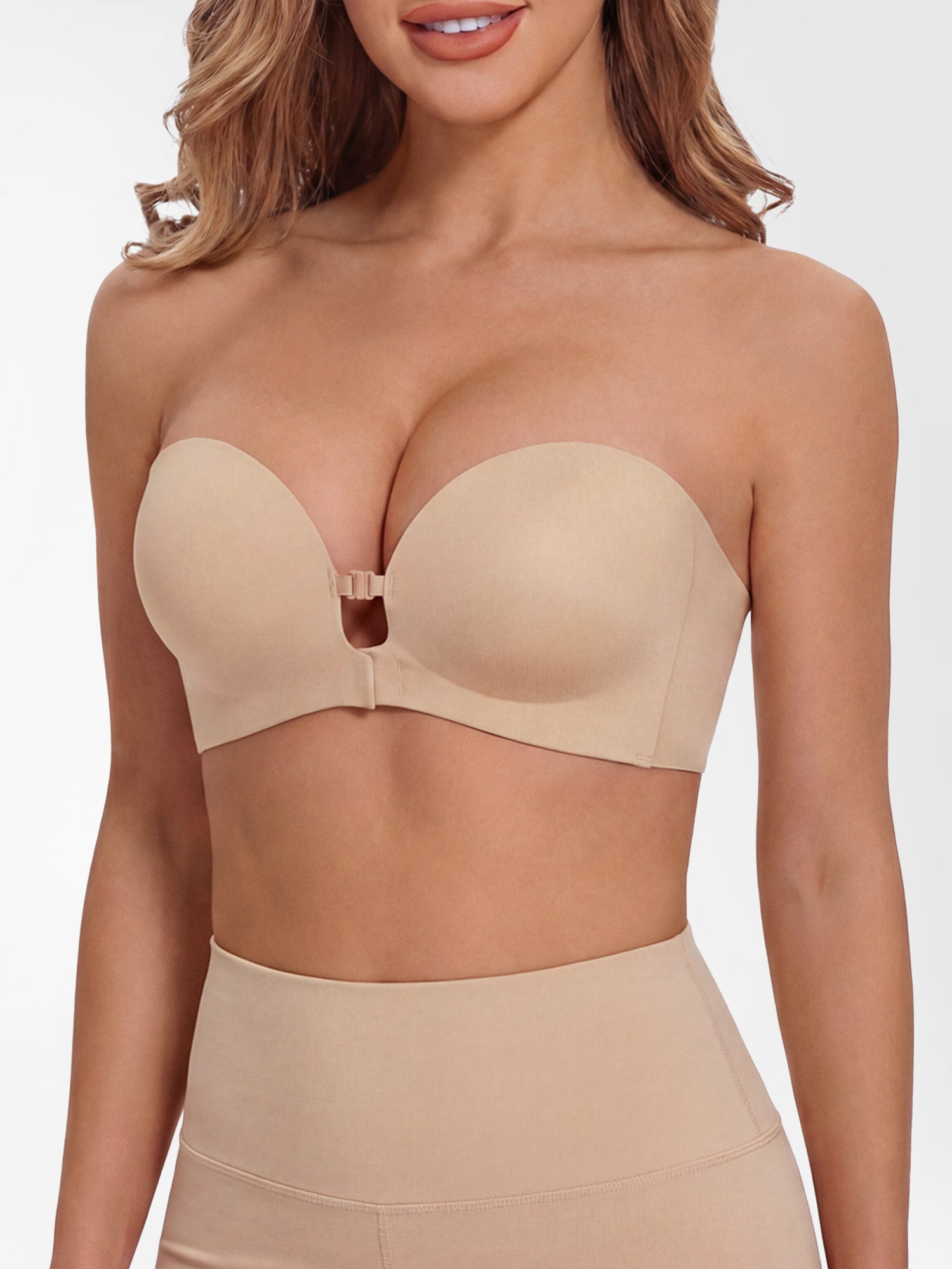 Strapless Front Closure Bra - Anti-Slip Grip Wireless