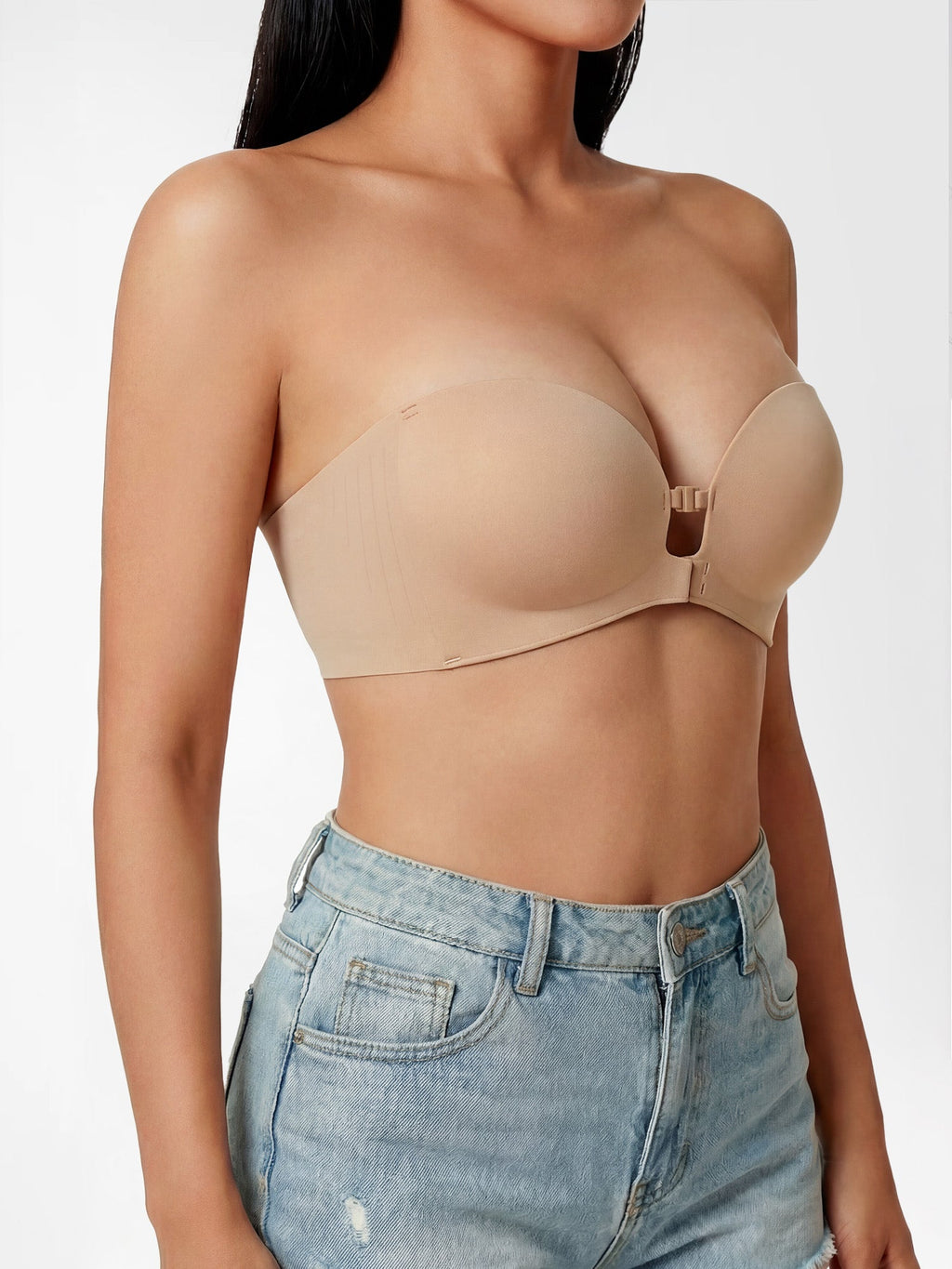 Strapless Front Closure Bra - Anti-Slip Grip Wireless