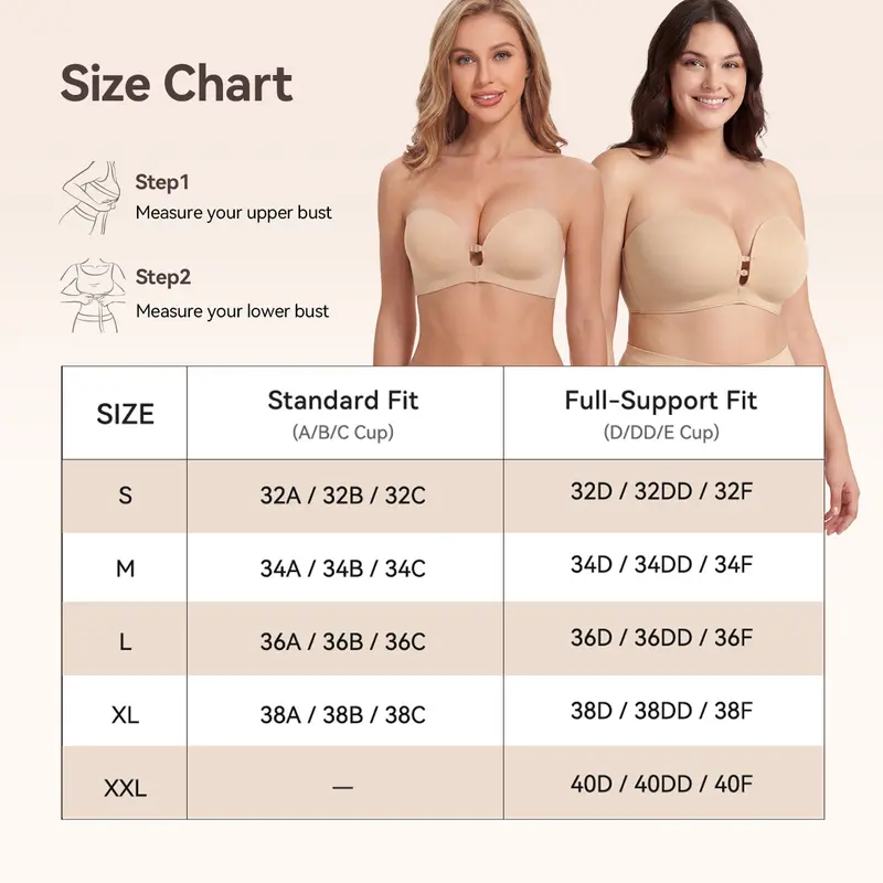 Strapless Front Closure Bra - Anti-Slip Grip Wireless