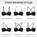 Strapless Front Closure Bra - Anti-Slip Grip Wireless