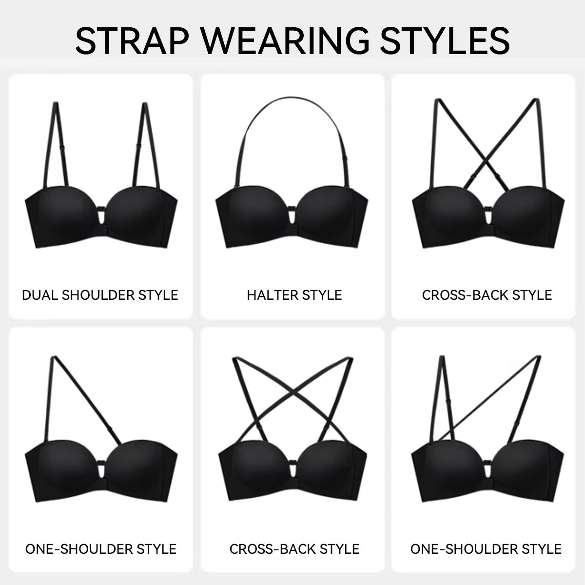 Strapless Front Closure Bra - Anti-Slip Grip Wireless