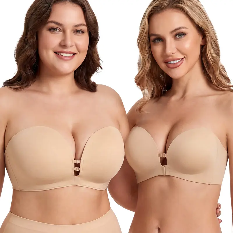Strapless Front Closure Bra - Anti-Slip Grip Wireless