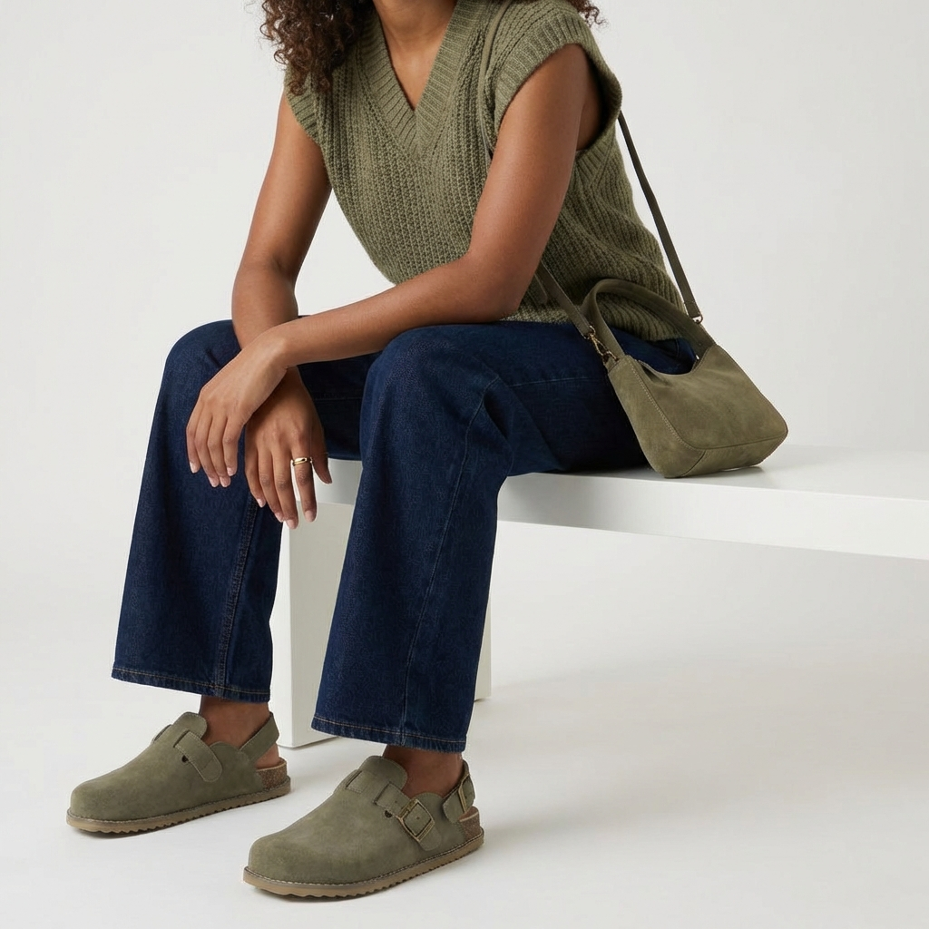 Brooklyn Suede Womens Slides