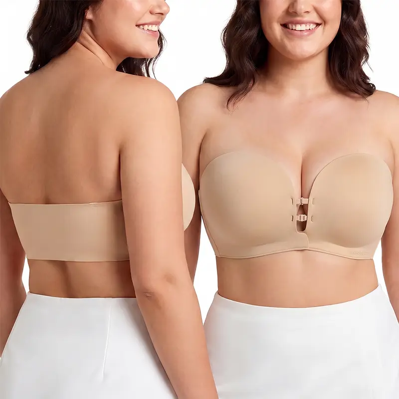 Strapless Front Closure Bra - Anti-Slip Grip Wireless